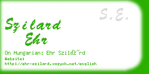 szilard ehr business card